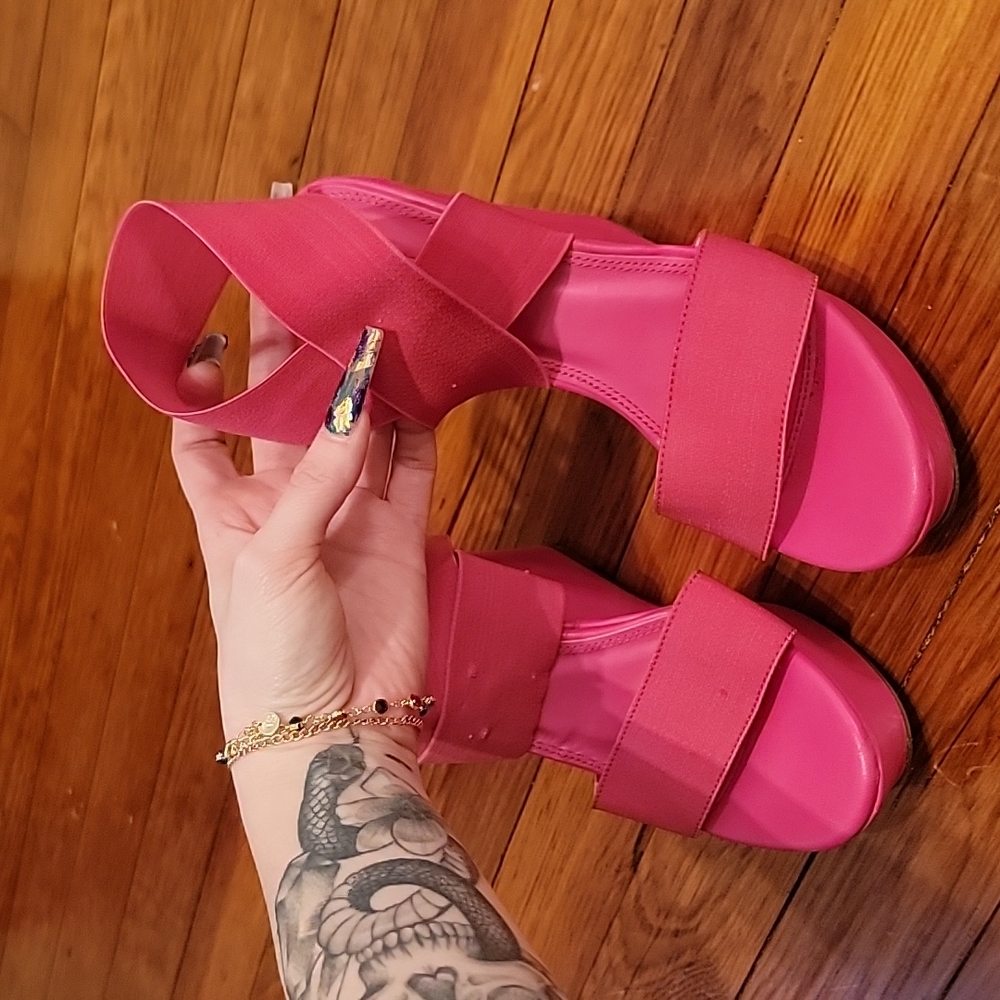 Hot Pink Liliana Wrap Wedges